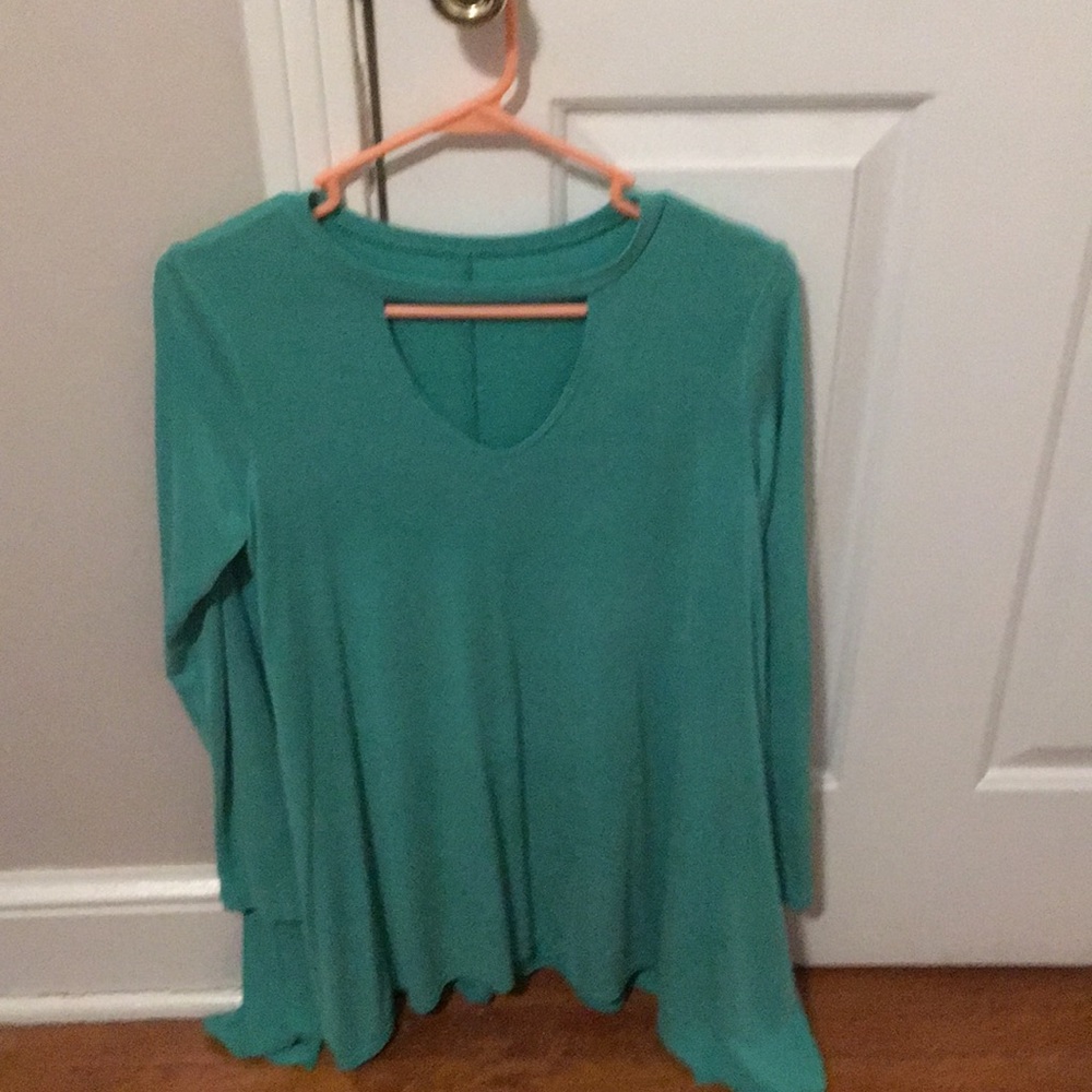 Teal blouse